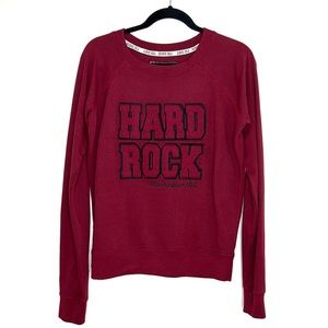 HARD ROCK Washington DC deep red sweatshirt size Large
